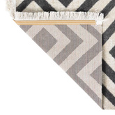 vidaXL Dywan zewnętrzny o płaskim splocie, 115x170 cm, czarno-beżowy