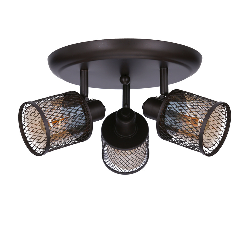 Lampa sufitowa plafon kawowe złoto bursztyn 3x40W Canabera Candellux 98-83098