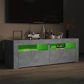 vidaXL Szafka pod TV z oświetleniem LED, szarość betonu, 120x35x40 cm model standard