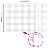 Ogrodzenie Euro 1 x 25 m Żelazo pokryte PVC zielony