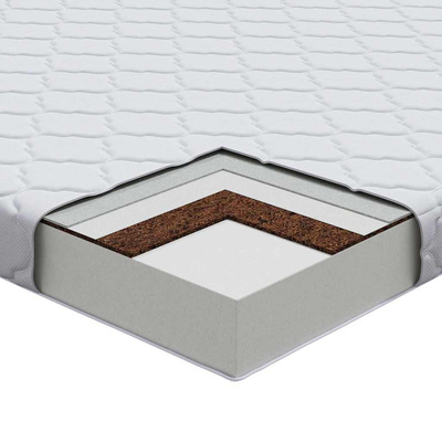 Materac Biały 200 x 200 cm Tkanina żakardowa