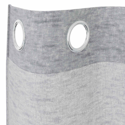 Firany Voile 2 pcs Ciemnoszary 140 x 140 cm Poliester
