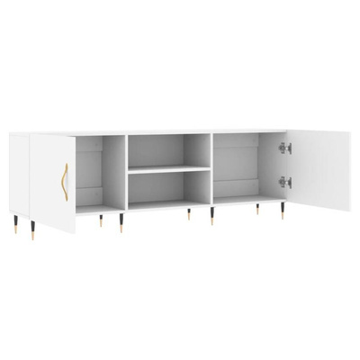 vidaXL Szafka pod TV, biała, 150x30x50 cm, materiał drewnopochodny wariant 7
