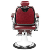 Gabbiano fotel barberski Moto Style bordowy 114959