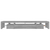 vidaXL Szafka pod TV z oświetleniem LED szary dąb sonoma 260x36,5x40cm