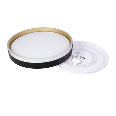 Florida lampa sufitowa plafon biały + złoty + czarny 24w led 38 cm klosz biały