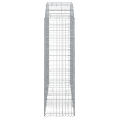 Łukowaty kosz gabionowy 200x50x160/180 cm, galwanizowane żelazo