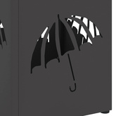Stojak na Parasol Deszczowy Czarny 15,5 x 15,5 x 49 cm Stal