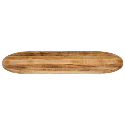 Blat stołu, 120x60x2,5 cm, owalny, surowe drewno mango