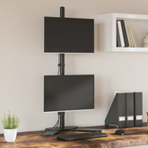na dwa monitory, czarny, stalowy, VESA 75/100 mm Stojak