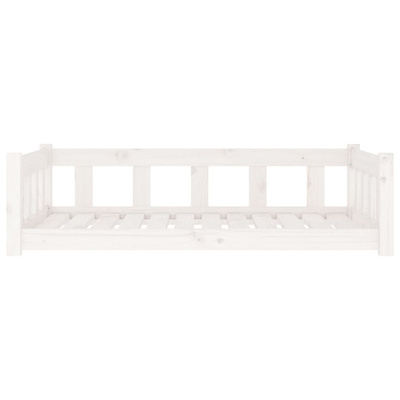 vidaXL Legowisko dla psa, białe, 105,5x75,5x28 cm, drewno sosnowe