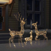 Świąteczne renifery, akrylowe, 300 ciepłych białych diod LED