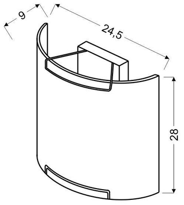 Lampa szklana ścienna/sufitowa kinkiet Doka 10-09197