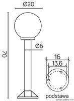 Lampa ogrodowa stojąca K 5002/3/K 200