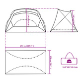 vidaXL Namiot plażowy, zielony, 274x178x170/148 cm, poliester 185T