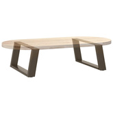 Nogi do stolika kawowego w kształcie litery U 2 szt. Naturalna stal 70x(30-31) cm Stal