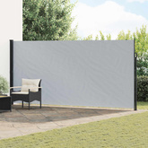 Rozkładany boczny markiz Szary 600 x 200 cm Poliester