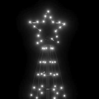 vidaXL Choinka z lampek, z kołkami, 220 zimnych białych LED, 180 cm