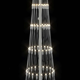 Choinka świąteczna LED z podstawą Ciepła biel 250 cm Metal