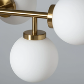 Lampa Wisząca Kule Mleczne Złota Abruzzo Liguria 6xE27