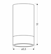 CONTI LAMPA SUFITOWA TUBA 1X15W GU10 5,5/10 CZARNY+DREWNIANY
