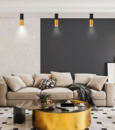 Oprawa sufitowa czarno-złota lampa 15W GU10 Tuba Candellux 2282688