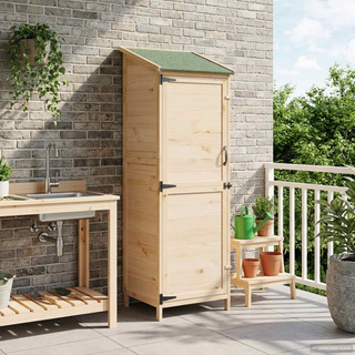 Shed ogrodowy naturalny 59,5 x 56 x 176,5 cm Drewno Świerkowe