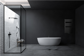 GRZEJNIK ŁAZ. 540X1000 + KPL. DUOPLEX + MASKOWNICA PODW. - CZARNY