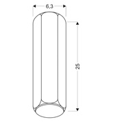 Lampa sufitowa tuba metalowa biała sześciokątna GU10 natynkowa