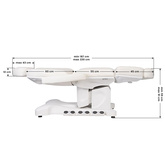 Fotel kosmetyczny elektr. Azzurro 708B Exclusive 4 siln. podgrzewany 134887