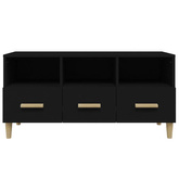vidaXL Szafka pod TV, czarna, 102x36x50 cm, materiał drewnopochodny wariant 7