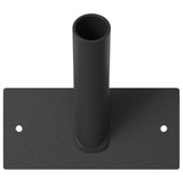 Uchwyt na maszt flagowy Czarny 13 x 6 x 0,2 cm Stal