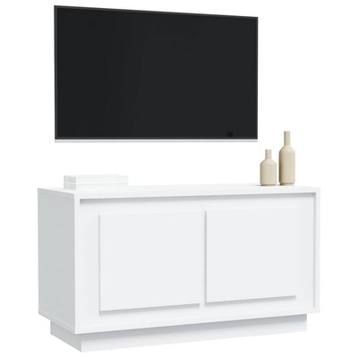 vidaXL Szafka pod TV, biała, 80x35x45 cm, materiał drewnopochodny