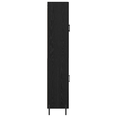 Highboard 2 szt. Czarny Dąb 69,5 x 34 x 180 cm