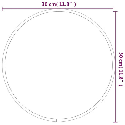 vidaXL Lustro ścienne, złote, Ø 30 cm, okrągłe