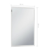 vidaXL Ścienne lustro łazienkowe z LED, 60 x 100 cm