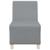 Modułowa sofa bez podłokietników 3 szt. Jasnoszary tkanina