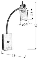 Lampa ścienna kinkiet na wysięgniku 1X40W G9 Nikiel mat FROZEN 91-22493