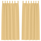 Firany blackout z kółkami 2 pcs Beżowy 260 x 140 cm Poliester