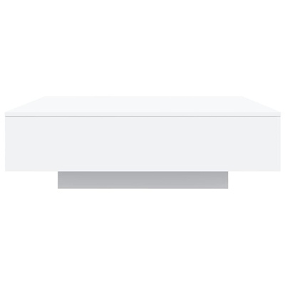 Stolik kawowy z oświetleniem LED, biały, 100x100x31 cm