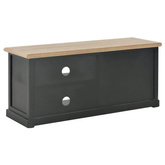 vidaXL Szafka pod TV, czarna, 90x30x40 cm, drewniana