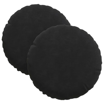 Poduszki na siedziska 2 pcs Czarny ?30 x 13 cm Aksamit