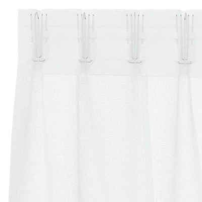 Firany Voile z zasłonami 2 pcs Biały 260 x 140 cm Poliester