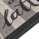 vidaXL Dywanik kuchenny z motywem kawy, czarny, 60x300 cm, aksamitny