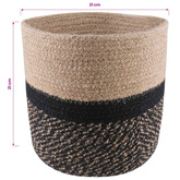Zestaw doniczek 2 pcs Naturalny i czarny ? 21 x 21 cm