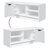 vidaXL Szafka pod TV, biała, 102x35,5x36,5 cm, materiał drewnopochodny