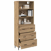 Highboard 2 szt. Dąb rzemieślniczy 69,5 x 32,5 x 180 cm