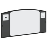 vidaXL Lustro ścienne, czarne, 60x30 cm, zakończone łukiem, żelazo