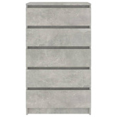 vidaXL Komoda, szarość betonu, 60x36x103 cm, materiał drewnopochodny