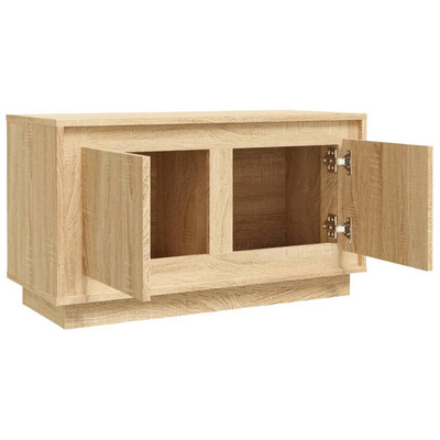 vidaXL Szafka pod TV, dąb sonoma, 80x35x45 cm, materiał drewnopochodny